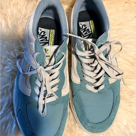 Vans Teal and White Casual Sneakers - Picture 2 of 3